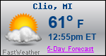 Weather Forecast for Clio, MI