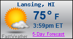 Weather Forecast for Lansing, MI