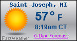 Weather Forecast for Saint Joseph, MI