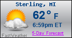 Weather Forecast for Sterling, MI