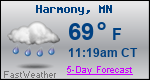 Weather Forecast for Harmony, MN