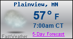 Weather Forecast for Plainview, MN