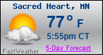 Weather Forecast for Sacred Heart, MN