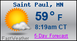 Weather Forecast for Saint Paul, MN