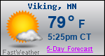 Weather Forecast for Viking, MN