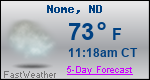 Weather Forecast for Nome, ND