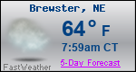 Weather Forecast for Brewster, NE