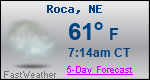 Weather Forecast for Roca, NE