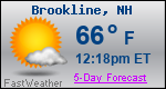 Weather Forecast for Brookline, NH