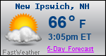 Weather Forecast for New Ipswich, NH