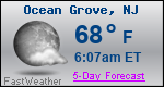 Weather Forecast for Ocean Grove, NJ