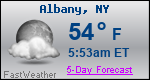 Weather Forecast for Albany, NY