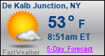 Weather Forecast for De Kalb Junction, NY