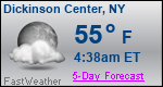 Weather Forecast for Dickinson Center, NY