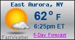 Weather Forecast for East Aurora, NY