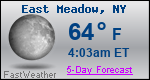 Weather Forecast for East Meadow, NY