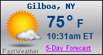 Weather Forecast for Gilboa, NY