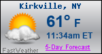 Weather Forecast for Kirkville, NY