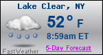 Weather Forecast for Lake Clear, NY