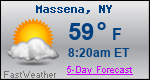 Weather Forecast for Massena, NY