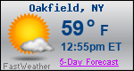 Weather Forecast for Oakfield, NY