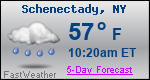 Weather Forecast for Schenectady, NY