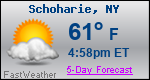 Weather Forecast for Schoharie, NY