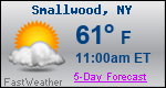 Weather Forecast for Smallwood, NY