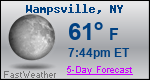 Weather Forecast for Wampsville, NY