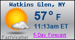 Weather Forecast for Watkins Glen, NY