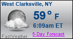 Weather Forecast for West Clarksville, NY