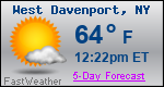 Weather Forecast for West Davenport, NY