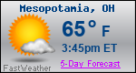Weather Forecast for Mesopotamia, OH