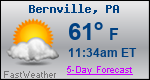 Weather Forecast for Bernville, PA