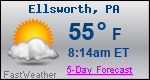 Weather Forecast for Ellsworth, PA