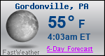 Weather Forecast for Gordonville, PA