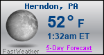 Weather Forecast for Herndon, PA