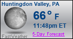 Weather Forecast for Huntingdon Valley, PA