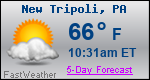 Weather Forecast for New Tripoli, PA
