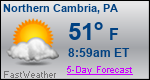 Weather Forecast for Northern Cambria, PA