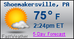 Weather Forecast for Shoemakersville, PA
