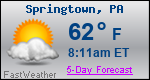 Weather Forecast for Springtown, PA