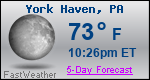 Weather Forecast for York Haven, PA