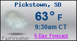 Weather Forecast for Pickstown, SD