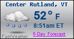 Weather Forecast for Center Rutland, VT