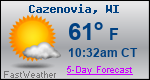 Weather Forecast for Cazenovia, WI