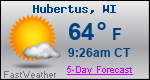 Weather Forecast for Hubertus, WI