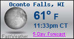 Weather Forecast for Oconto Falls, WI