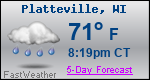 Weather Forecast for Platteville, WI