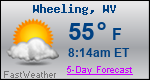 Weather Forecast for Wheeling, WV